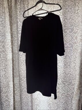 H&M Black Midi Shift Dress-Mama